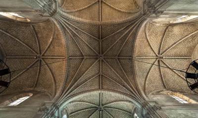 静谧的石之杰作 | 邦港圣母教堂拱顶，莱萨布勒多洛讷，法国 (© Helmut Meyer zur Capellen/Alamy)